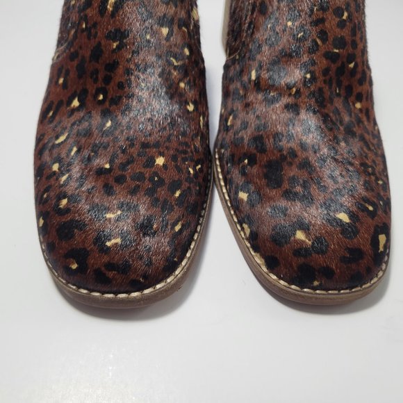 Madewell Carey Mule in Painted Leopard Calf Hair Animal Print Women's Size 8 - Picture 10 of 11